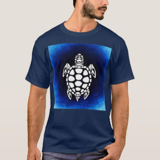 Zee Blue Turtle Abstract T-shirt