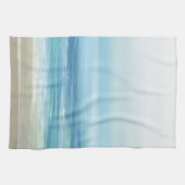 Zee Blue Waterverf Ocean Waves Coastal Theedoek (Horizontaal)