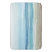 Zee Blue Waterverf Ocean Waves Kuststrand Badmat (Voorkant Verticaal)