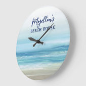 Zee Blue Waterverf Ocean Waves Kuststrand Grote Klok (Hoek)