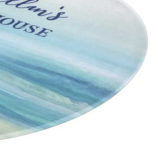 Zee Blue Waterverf Ocean Waves Kuststrand Snijplank (Hoek)