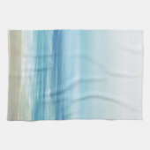 Zee Blue Waterverf Ocean Waves Kuststrand Theedoek (Horizontaal)