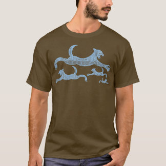 Zee Blue Wave Hawaiian Pattern Mythic Zee Lion T-shirt