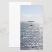 Zee Boat en Island 3 Bedankkaart (Voorkant / Achterkant)