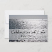 Zee Bootviering van het leven Begrafenisaankondigi Kaart (Voorkant)