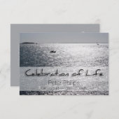 Zee Bootviering van het leven Begrafenisaankondigi Kaart (Voorkant / Achterkant)