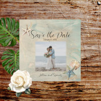 Zee Breeze Bruiloft Save the Date Kaart