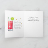 Zee Breeze Cocktail 21e Happy Birthday Kaart (Binnen)