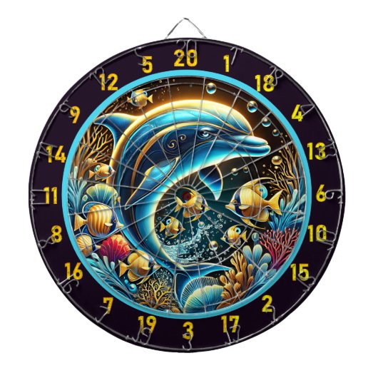 Zee Breeze Dolfijn Dartbord Escape (Voorkant)