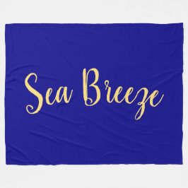 ZEE BREEZE Elegante Royal Navy Blauwe Achtergrond Fleece Deken