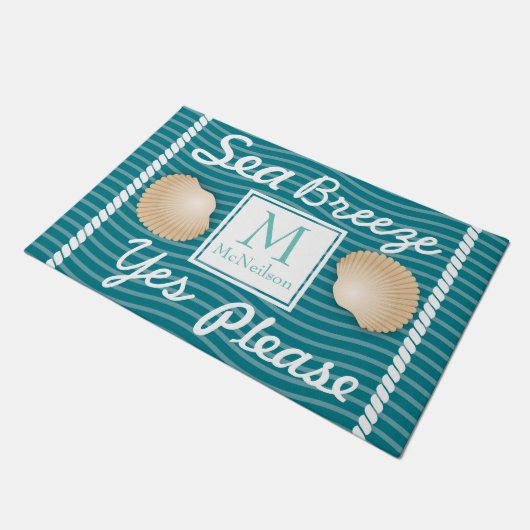 Zee Breeze Ja Sekhells aangepast Deurmat (Schuin)