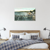 Zee Breeze Pier en Lake Scene Canvas Afdruk (Insitu (Slaapkamer))