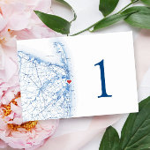 Zee Bright New Jersey bruiloft elegante kaart