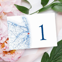 Zee Bright New Jersey bruiloft elegante kaart