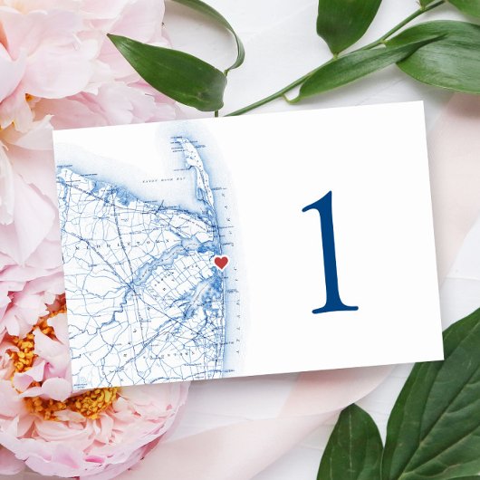 Zee Bright New Jersey bruiloft elegante kaart