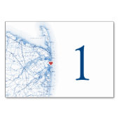 Zee Bright New Jersey bruiloft elegante kaart (Achterkant)