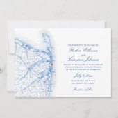 Zee Bright New Jersey Elegant Bruiloft Kaart (Voorkant)