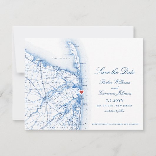 Zee Bright New Jersey Elegant Kaart Bestemming (Voorkant)