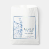 Zee Bright New Jersey Elegant Kaart Bruiloft Bedankzakje (Voorkant)