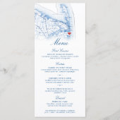 Zee Bright New Jersey Kaart Bestemming Bruiloft (Voorkant)