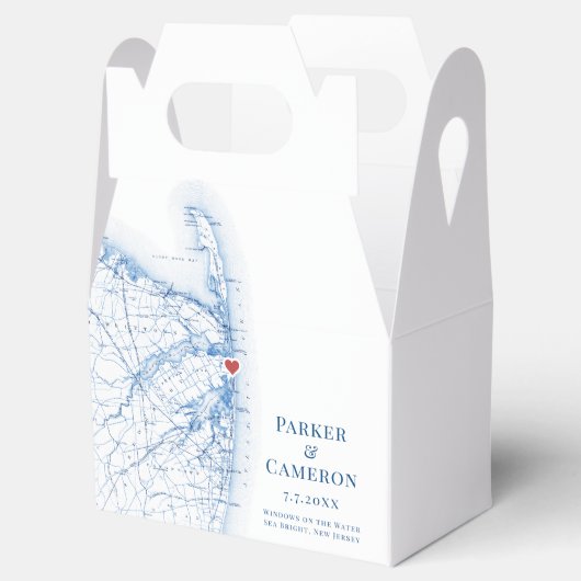 Zee Bright New Jersey trouwkaart Elegant Bedankdoosjes (Geopend)