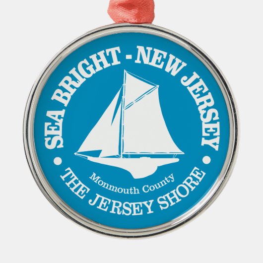 Zee Bright (sloep) Metalen Ornament (Voorkant)