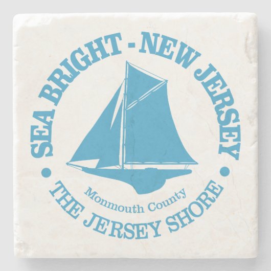 Zee Bright (sloep) Stenen Onderzetter (Voorkant)