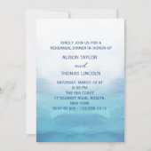 Zee bruiloft repetitie diner uitnodiging (Voorkant)