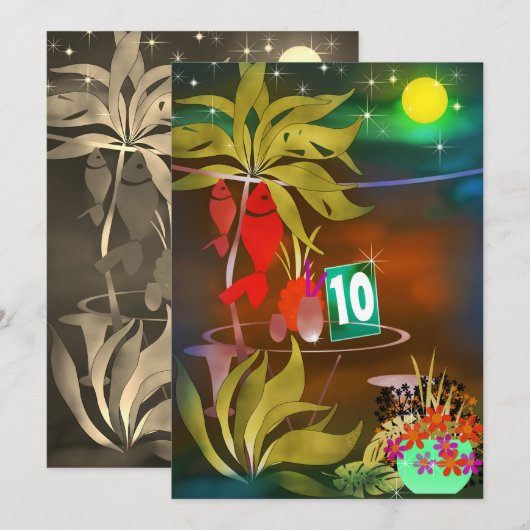 Zee café bar cocktail party night moo kaart (Voorkant / Achterkant)