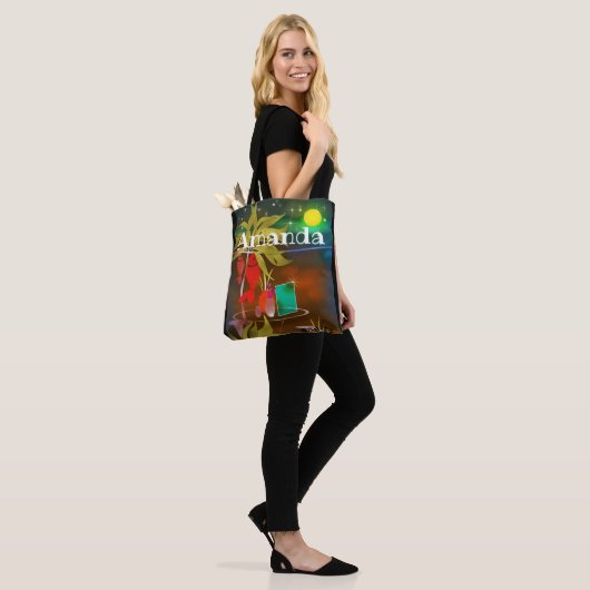 Zee café bar cocktail party night moo tote bag (Op model)