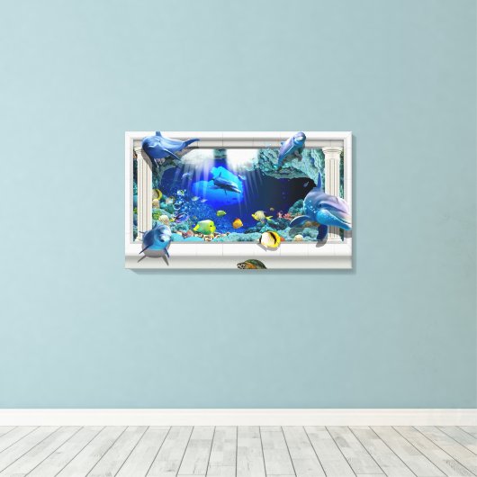 Zee Canvas Afdruk (Insitu (Houten vloer))