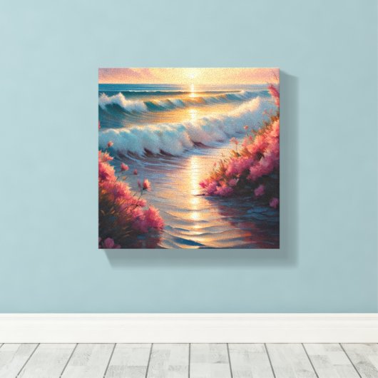 Zee Canvas Afdruk (Insitu (Houten vloer))