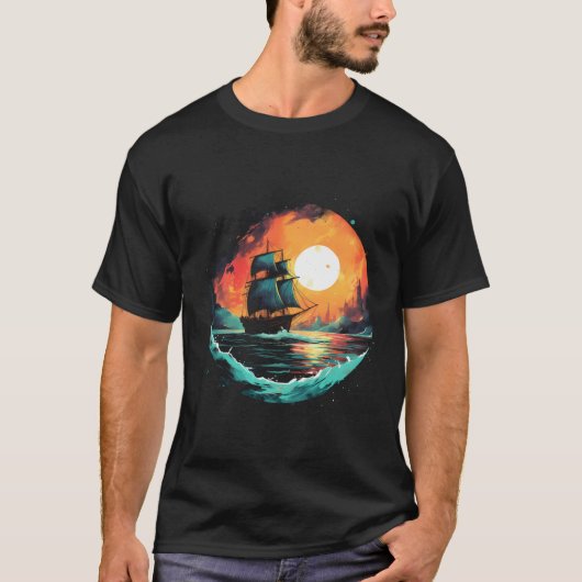 Zee Captain Sailing Sailboat Sailor T-shirt (Voorkant)