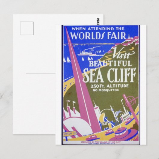 Zee Cliff, Briefkaart New York (Voorkant / Achterkant)