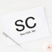 Zee Cliff - Een land op zichzelf! Ovale Sticker (Envelop)