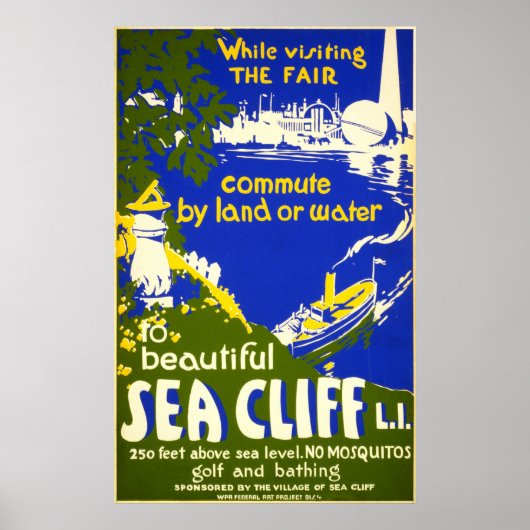 Zee Cliff New York  1939 Reis Poster (Voorkant)