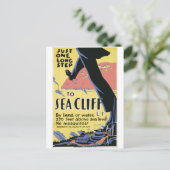 Zee Cliff New York Advertisation Poster Briefkaart (Staand voorkant)