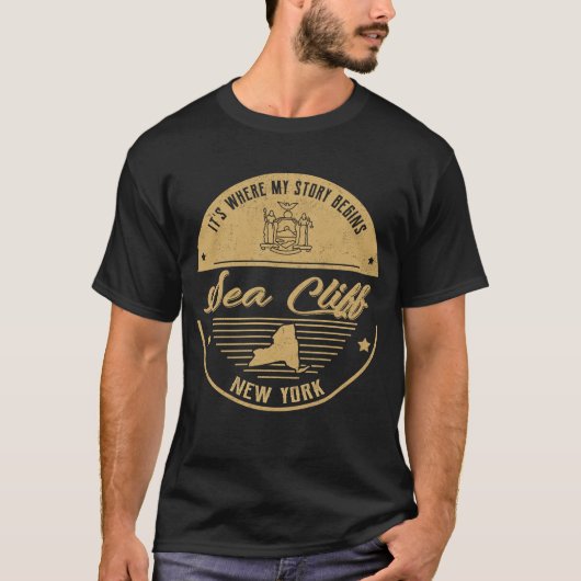 Zee Cliff New York Het is waar mijn verhaal begint T-shirt (Voorkant)