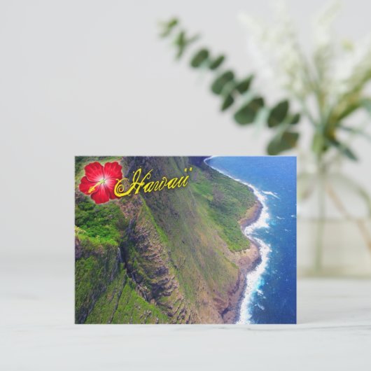 Zee Cliffs in Molokai, Hawaii Briefkaart (Staand voorkant)