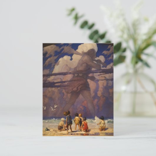 Zee Clouds Children, The Giant beroemd gemaakt doo Briefkaart (Staand voorkant)