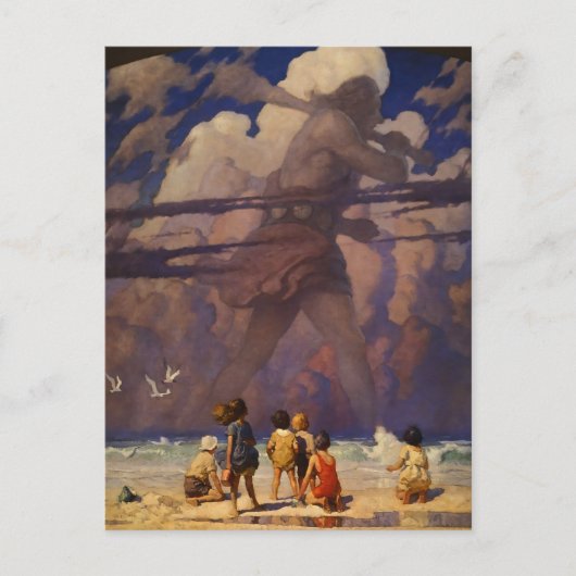 Zee Clouds Children, The Giant beroemd gemaakt doo Briefkaart (Voorkant)