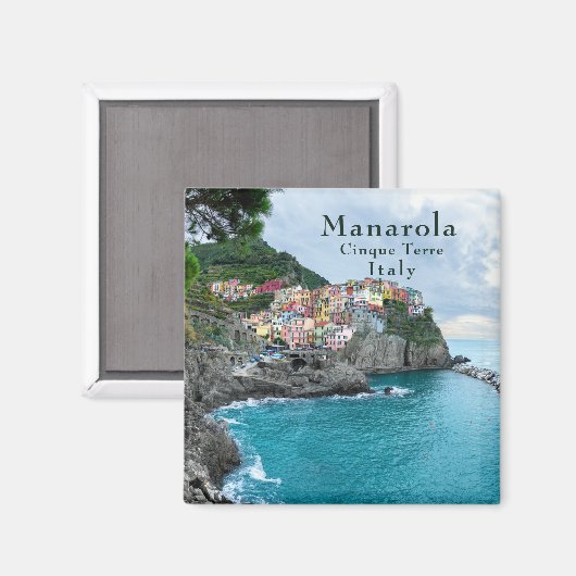 Zee Coast Cinque Terre Manarola Riomaggiore Italië Magneet (Voorkant / Achterkant)