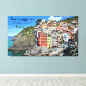 Zee Coast Cinque Terre Riomaggiore Italië Canvas Afdruk (Insitu (Houten vloer))