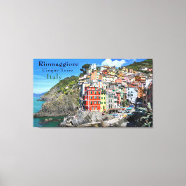 Zee Coast Cinque Terre Riomaggiore Italië Canvas Afdruk