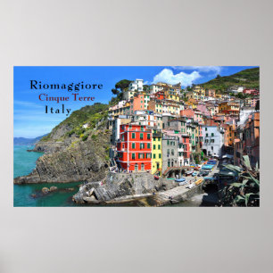 Zee Coast Cinque Terre Riomaggiore Italië Poster