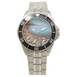 Zee Coast originele hand geschilderde kunst Horloge