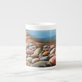 Zee Coast originele hand geschilderde kunst Porselein Kop (Voorkant)