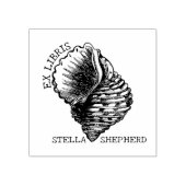  Zee Conch Boek Ex Libris Rubberstempel (Afrduk)