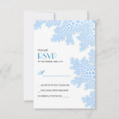 Zee Coral Beach Wedding RSVP kaarten (Voorkant)