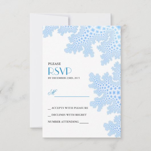 Zee Coral Beach Wedding RSVP kaarten (Voorkant)